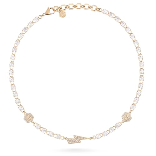 Philipp Plein Damen Kette Halskette Edelstahl IP Gold PLEIN VANITY PJ7EA04NU im Sale