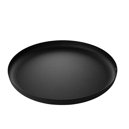 Alessi JM14/35 BT - Round colored steel design tray with epoxy resin and relief decoration, black, 35 cm on sale