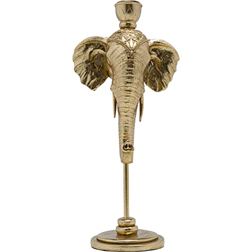 Kare Design Candlestick Elephant Head, candle holder, elephant head, gold, item height 36cm on sale