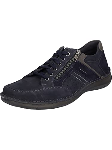 Josef Seibel Herren Low-Top Sneaker Anvers 87,Weite K (Extra weit),Wechselfußbett,Laufschuhe,schnürschuhe,Indigo-Kombi,47 EU im Sale