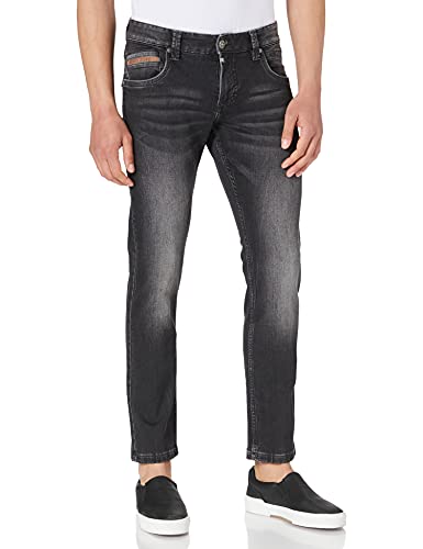 Timezone Herren Slim Edwardtz Jeans, Black Scrub Wash, 40W / 32L EU im Sale