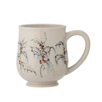 Thumbnail for Bloomingville Hollie Tasse aus Steingut in der Farbe Grün mit Ilex, Spülmaschinengeeignet, 9,5xH11 cm, 82056199 im Sale