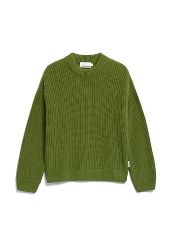 ARMEDANGELS Damen Pullover Loose Fit aus Bio-Woll Mix MIYAAR SOLID Loose Fit Dark Moss im Sale