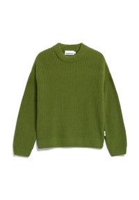 Thumbnail for ARMEDANGELS Damen Pullover Loose Fit aus Bio-Woll Mix MIYAAR SOLID Loose Fit Dark Moss im Sale