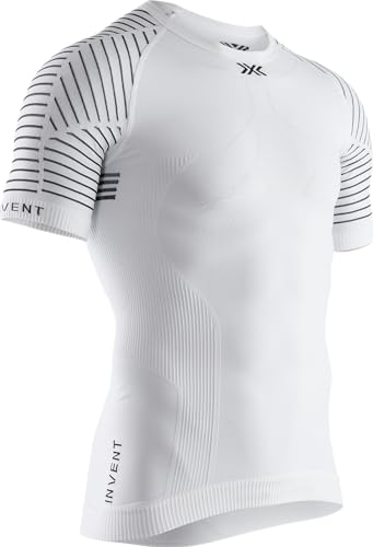 X-Bionic Herren Invent Round Neck, Short Sleeve T Shirt, Arctic White/Dolomite Grey, im Sale