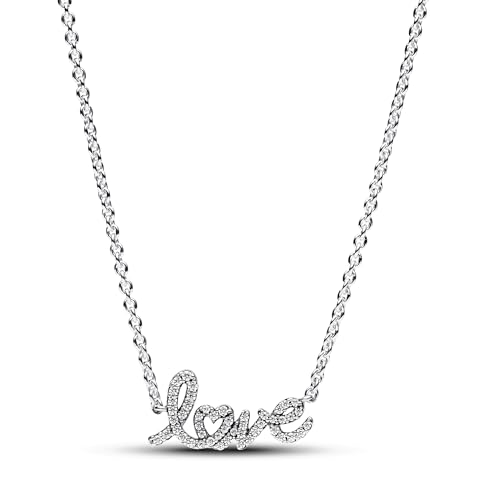 PANDORA Moments Handgeschriebenes Liebe Charm aus Sterling Silber, Kompatibel Moments Armbändern, 793055C00 im Sale