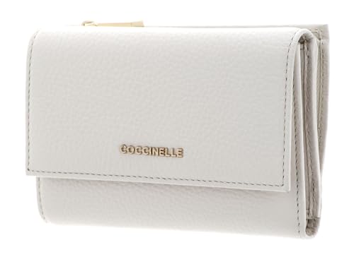 Coccinelle Metallic Soft Wallet Grainy Leather Coconut Milk on sale