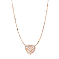 Thumbnail for Fossil Damenkette Val Mosaic Heart Edelstahl roségoldfarben, JF03164791 im Sale