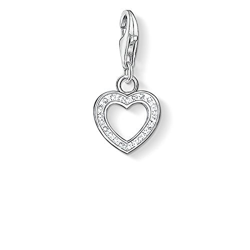 Thomas Sabo Damen Charm-Anhänger Herz Zirkonia Charm Club 925 Sterling Silber 0930-051-14 im Sale