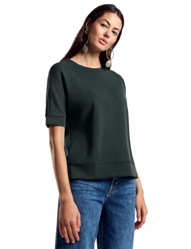 STREET ONE Damen A321940 T-Shirt mit Silk-Look, Marina Blue, 38 im Sale