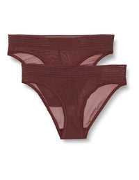 Thumbnail for Triumph Damen Tempting Sheer Highleg Tai 2P Briefs, Decadent Chocolate, im Sale