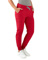 Thumbnail for CLINIC DRESS Hose I kaere I Damen-Schlupfhose Pflegehose Arbeitsbekleidung I Bündchen Stretch Bunt I Industriewäsche geeignet | bis 75 Grad waschbar | rot im Sale