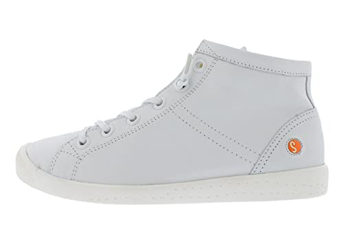 Softinos Damen Sneakers Isleen 2, Frauen,High-Top Sneaker,lose Einlage,schnürschuhe,schnürer,schnürstiefeletten,mid,Cut,Weiß (White),35 EU / 3 UK im Sale