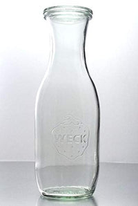 Thumbnail for Weck 6 Einkochgläser 1,0 Liter Saftflasche RR60 mit Glasdeckel im Original Karton (Mit Glasdeckel) im Sale