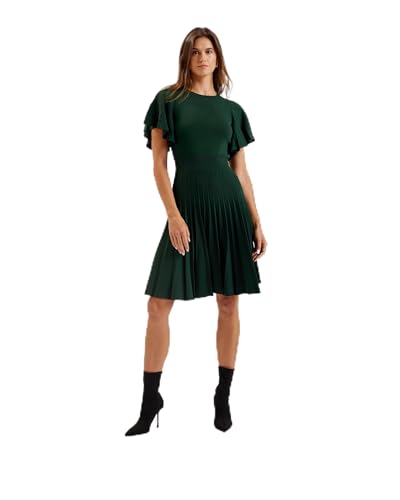 Ted Baker Damen WMD-ALENHA-Knitted Angel Sleeve Mini Dress Lässiges Business-Kleid, DK-Green, 38 im Sale
