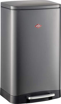 Thumbnail for Wesco 385 731-77 Towerick waste bin, metal, matt graphite, W x H x D 37.9 x 65.8 x 35.2 cm
