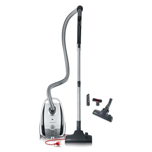 SEVERIN S'POWER snowlight bagged vacuum cleaner, quiet and compact floor vacuum cleaner for carpets and hard floors, 750 W, HEPA 13 filter, 8 m range, 2 L, BC 7035 on sale