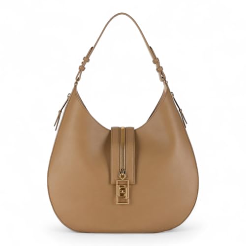 Elisabetta Franchi Große Hobo-Tasche BS75A47E2 Camel, Camel im Sale