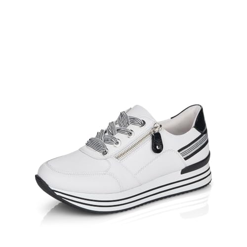 Remonte Damen D1312 Sneaker, Weiss/Black / 80,38 im Sale