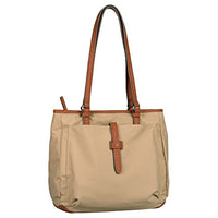 Thumbnail for TOM TAILOR Reva Damen Shopper Umhängetasche Reißverschluss Mittelgroß Beige im Sale