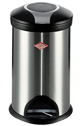 Wesco Ed waste bin made of stainless steel in silver with a volume of 5 liters/With foot pedal on sale
