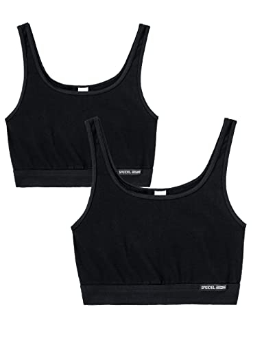 Speidel strappy bra, organic cotton, Sport Edition 1602, 2-pack, black, size 46, on sale