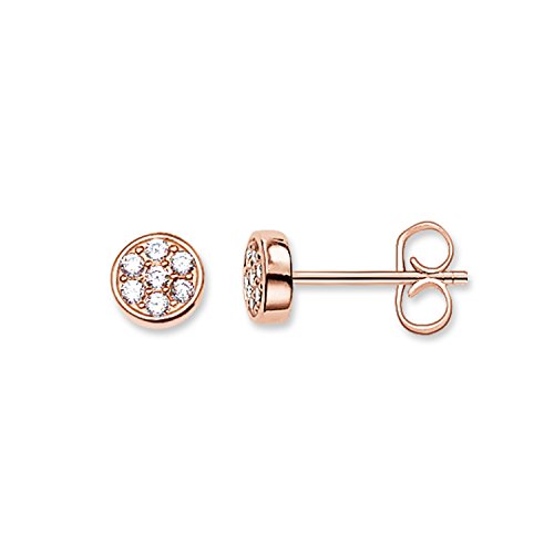 Thomas Sabo Ohrstecker Sparkling Circles vergoldetes Silber H1848-416-14 im Sale