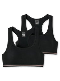 Thumbnail for Schiesser Mädchen 2 Pack Unterwäsche - Organic Cotton Rippe Bustier, Schwarz_178457, 176 EU im Sale