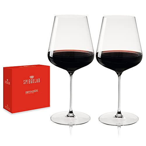 Spiegelau 2-teiliges Rotweingläser Set, 750 ml, Definition, 1350165, Bordeaux Weingläser aus Kristallglas, Rotwein Gläser spülmaschinenfest im Sale