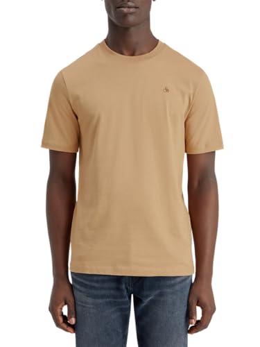 Scotch & Soda Herren Regular Fit Essential Logo T-Shirt, Desert Sand 3549,  EU im Sale