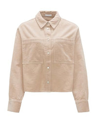 Thumbnail for OPUS Damen Langarmbluse | Cordbluse FALBA Loose im Boxy Fit Macadamia, im Sale
