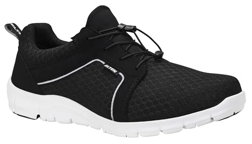 ELTEN Berufsschuhe Maidu Black Low O1, Damen und Herren, Textil, leicht, sportlich Schwarz,Weiß40 im Sale