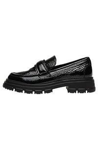 Thumbnail for Candice Cooper patent leather moccasins, black 36 on sale