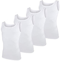 Thumbnail for GÖTZBURG, 4 Herren Unterhemden ohne Arm, 100% Baumwolle, Feinripp Weiss (3XL / (9)) im Sale