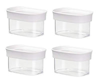 Thumbnail for Emsa 4er Set Stapelbare Vorratsdose für Trockenvorräte, Volumen 0.18 Liter, Rechteckig, Weiß/Transparent, Optima 513554 x 4 im Sale