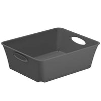 Thumbnail for Rotho Living small storage box 1l, plastic (PP) BPA-free, anthracite, C6/2.5l (18.6 x 15.1 x 6.0 cm) on sale