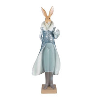 Thumbnail for Clayre & Eef Osterhasen Kaninchen Junge 33cm blau Landhaus im Sale