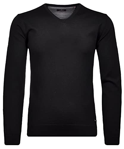 RAGMAN Herren Merino-Pullover V-Ausschnitt L, Schwarz-009 im Sale