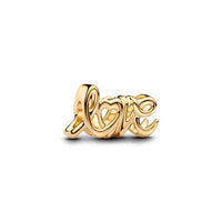 Thumbnail for PANDORA Moments Handgeschriebene Liebe Charm aus Sterling Silber mit vergoldeter Metalllegierung, Kompatibel Moments Armbänder, 763055C00 im Sale