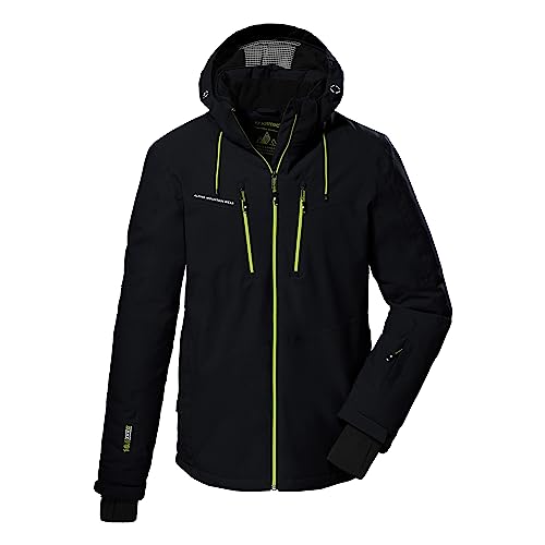 killtec Herren Skijacke/Funktionsjacke mit abzippbarer Kapuze und Schneefang KSW MN SKI JCKT, schwarz, L, 38698-000 im Sale