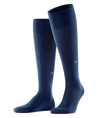 Thumbnail for Burlington Herren Kniestrümpfe Leeds Kh Baumwolle Wolle lang einfarbig 1 Paar, Blau Marine 6120, 40-46 im Sale