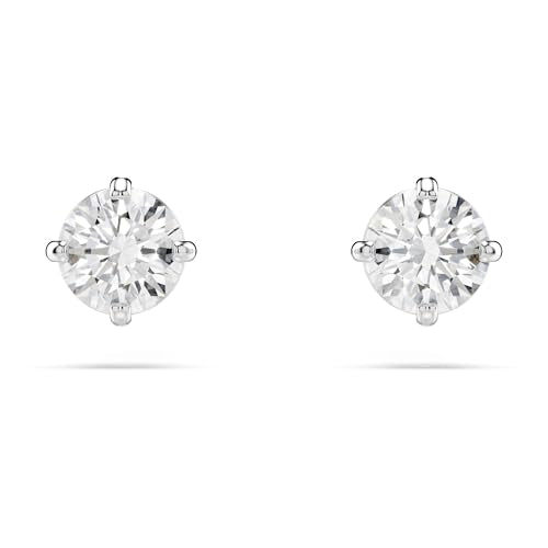 Swarovski Stilla Attract Stud Earrings, Round, Small, White, Rhodium-plated on sale