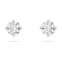 Thumbnail for Swarovski Stilla Attract Stud Earrings, Round, Small, White, Rhodium-plated on sale