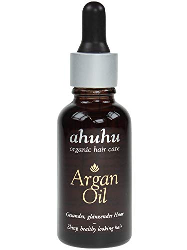 ahuhu Argan Oil for Damaged Hair (30 ml) – Combats split ends and frizz without silicones for natural shine, perfect for brittle, damaged and dry hair, vegan hair care on sale