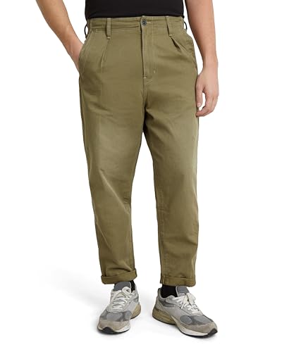 G-Star Herren Pleated Chino Relaxed Tapered, Grün (Smoke Olive D24543-C962-B212), 35W / 36 im Sale