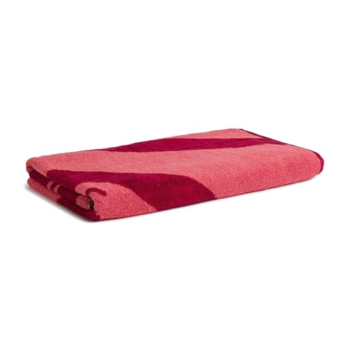 Möve Beach Blume Strandtuch 80 x 200 cm aus 100% Baumwolle, Ruby/Coral im Sale