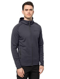 Thumbnail for Jack Wolfskin Men's Baiselberg Hooded Fz Fleece Jacket, Black, EU on Sale