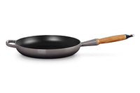 Thumbnail for Le Creuset Signature cast iron frying pan with wooden handle 28 cm Flint, 20258284440422 on sale