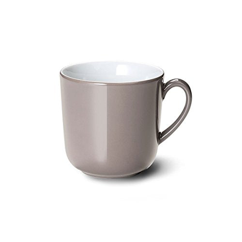 Dibbern Solid Color Becher mit Henkel aus Porzellan, Farbe: Kiesel, Volumen: 0.32 l, 2014400051