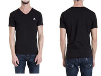 Thumbnail for Philipp Plein Skull T-Shirt Stretch V-Neck Slim Fit Totenkopf Logo Shirt Underwear Black (L) im Sale